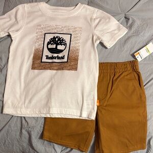 Timberland Cream and Tan Kids Outfit